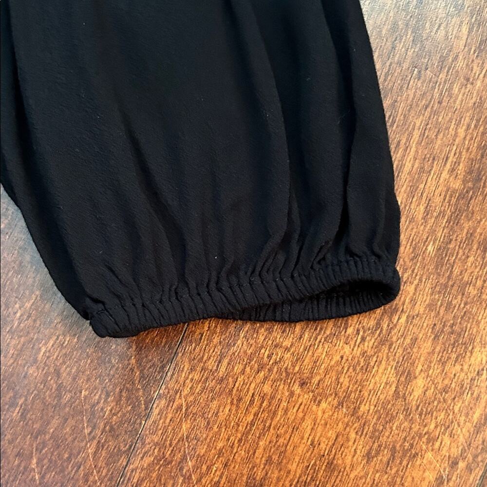 Chelsea28 Black Tiered Tea Length Dress with 3/4 Sleeves, Size XS - Picture 6 of 13